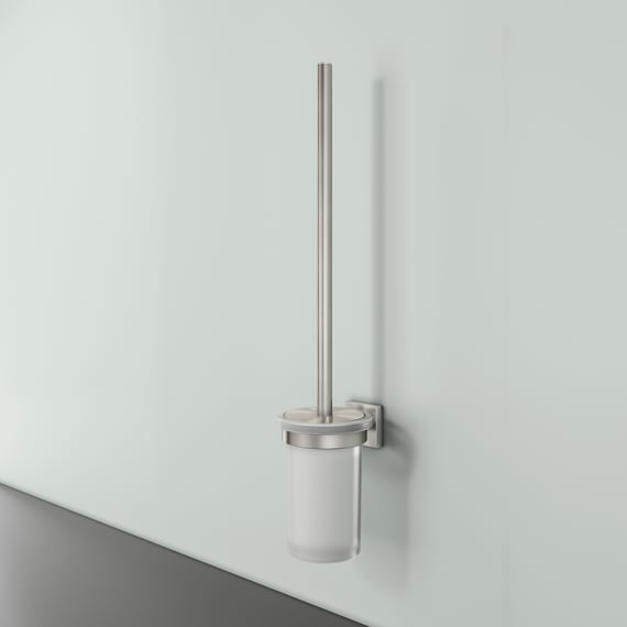 Umi Set Scopino Con Pinzette E Testina In TPR: Porta Spazzola A Parete Per Bagno Pulito