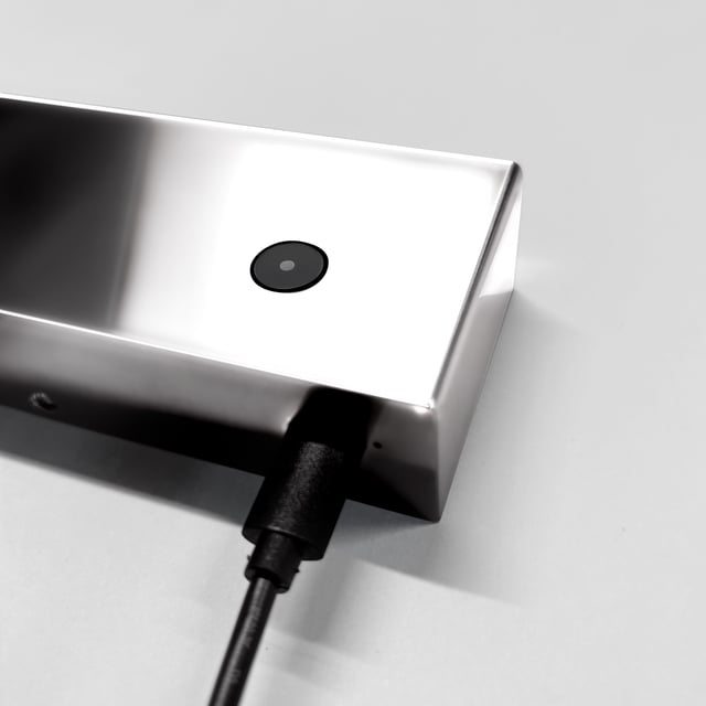 Viverso Zoom me Miroir cosmtique  grossissement x 5, temprature de  couleur de l'clairage rglable sur batterie rechargeable USB-C chrome -  VM6401CR | REUTER