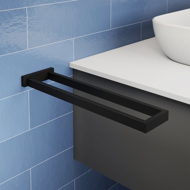 Rack Portasciugamani 55x30 Nero Opaco Cosmic Architect S