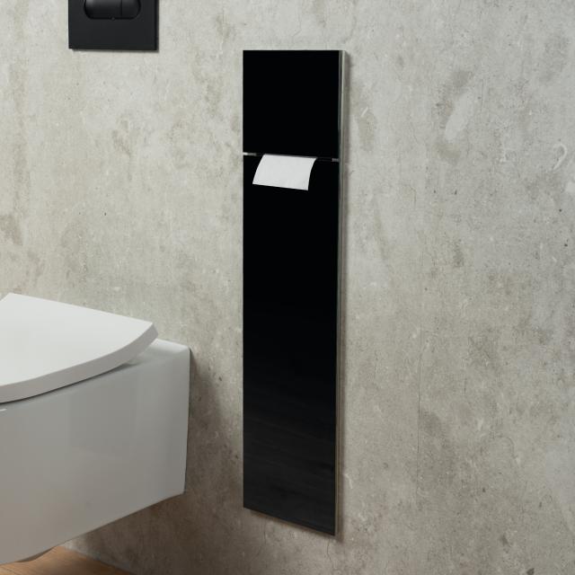 Viverso Large recessed toilet module W: 185 H: 740 D: 150 mm, hinged right black