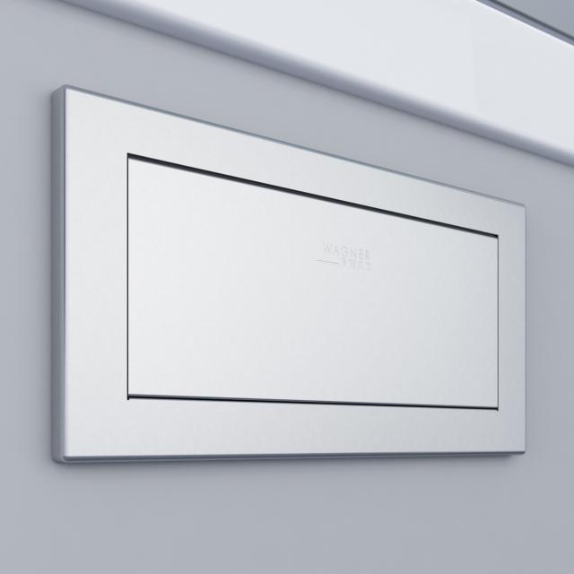 Wagner-Ewar A-line recessed access flap with mounting frame brushed stainless steel