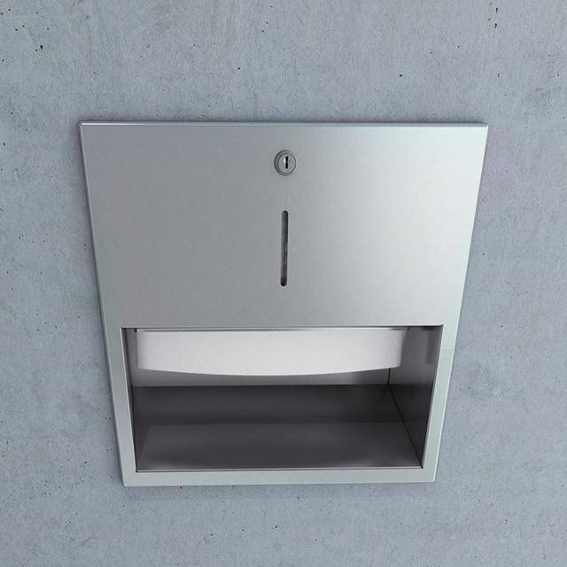 Wagner-Ewar A-Line recessed paper towel dispenser brushed stainless steel