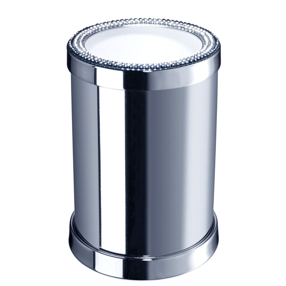 WINDISCH Star Light Round container for cotton wool pads with lid chrome