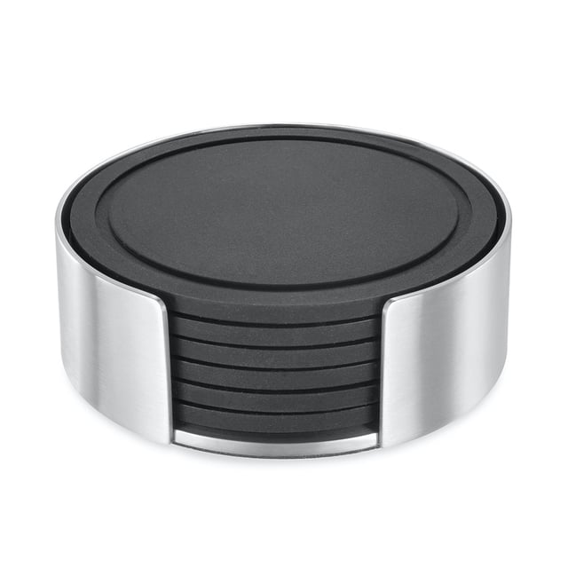 Set Di 6 Sottobicchieri In Vetro Addies Con Teschio E Retro In Sughero - Confezione Regalo, Diametro 92 Mm