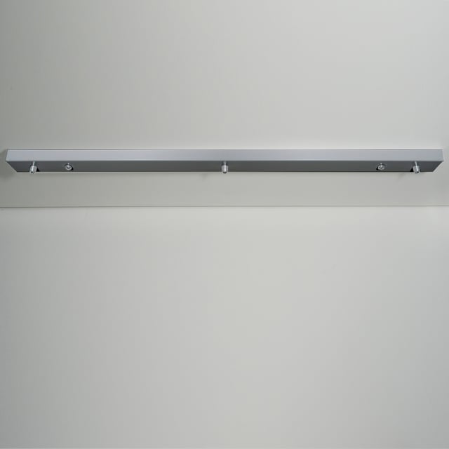 4 Lampade A Baldacchino In Metallo Nero - Rosone Da Soffitto 80 Mm Per Lampade A Sospensione, Kit Installazione - 2