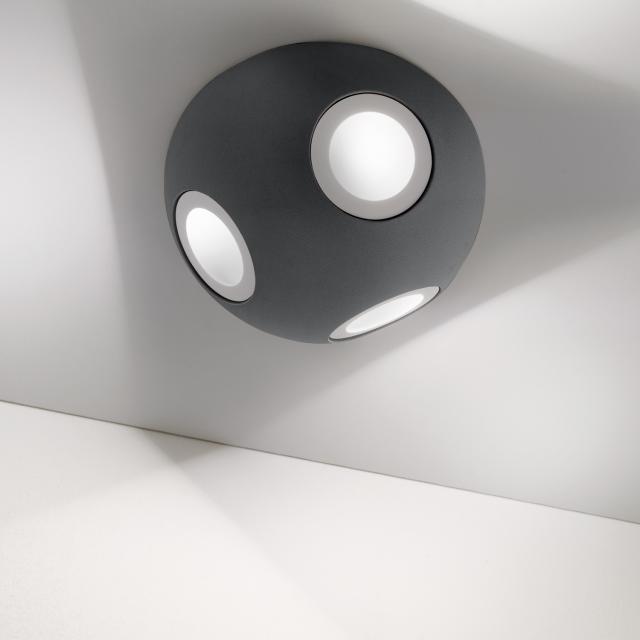 zafferano Camouflage LED ceiling light, round