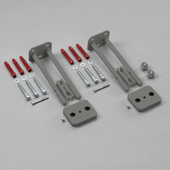 Zehnder Yucca Asym Kit de montage pour cloison gris aluminium - 936019# ...
