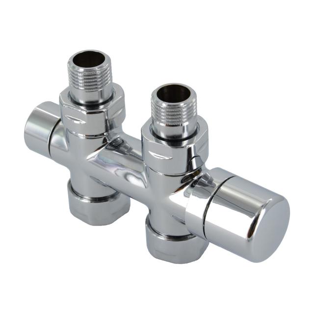 Zehnder Design Line connection fitting type O, straight chrome