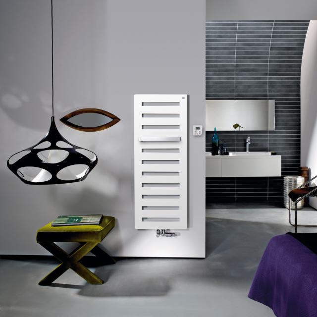 Zehnder Metropolitan Bar towel radiator for mixed operation with built-in heating element white, 563 watts, 500 heating element