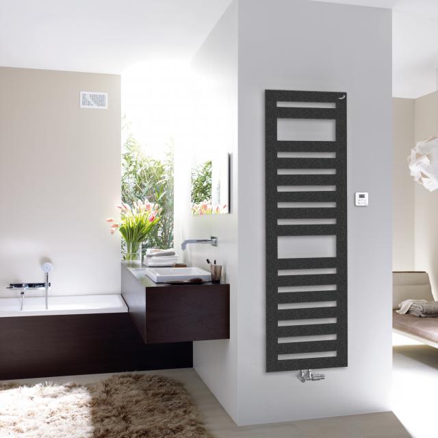 Zehnder Metropolitan Spa towel radiator for mixed operation with built-in heating element volcanic, 889 watts, 900 W heating element