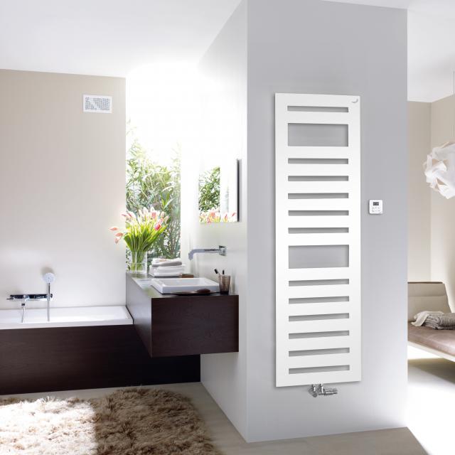 Zehnder Metropolitan Spa towel radiator for mixed operation with built-in heating element white, 889 watts, 900 W heating element