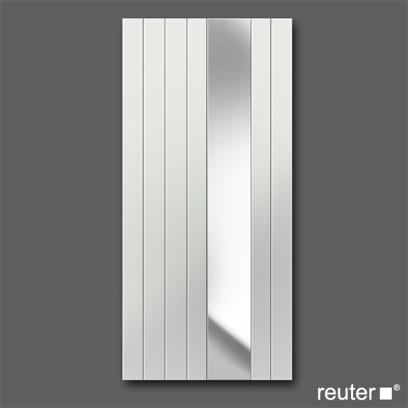 Zehnder nova mirror bathroom radiator Grey Aluminium width 780 mm, 976 Watt