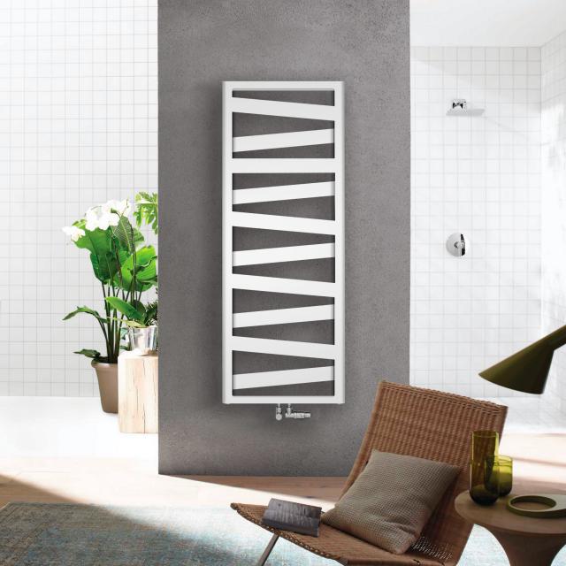 Zehnder Ribbon bathroom radiator for hot water or mixed operation white, 743 Watt