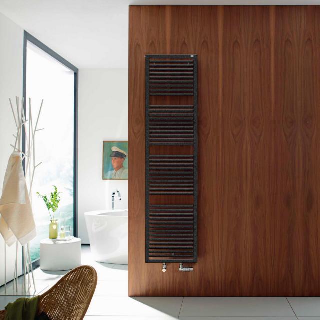 Zehnder Universal bathroom radiator for hot water or mixed operation volcanic, single layer, 831 Watt