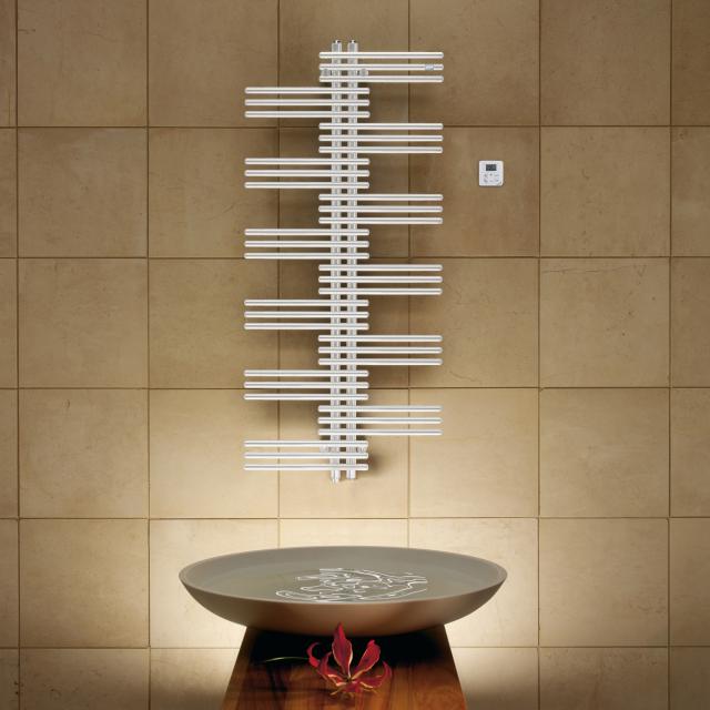 Zehnder Yucca bathroom radiator for purely electrical operation white, 500 Watt