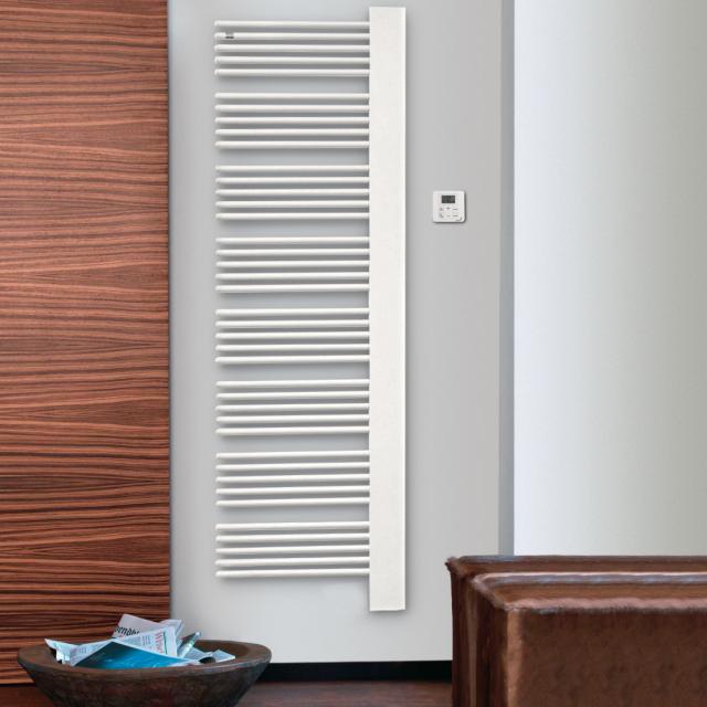 Zehnder Yucca Cover bathroom radiator for purely electrical operation white, 750 Watt, left, white cover