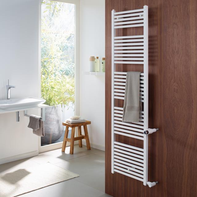 Zehnder Zeno towel radiator as replacement model for hot water or mixed operation white, CD 50 cm, 731 watts