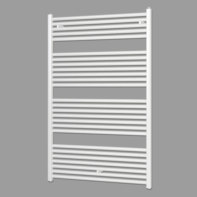 Zehnder Zeno towel radiator for hot water or mixed operation white, with standard connection, single layer, 822 Watt