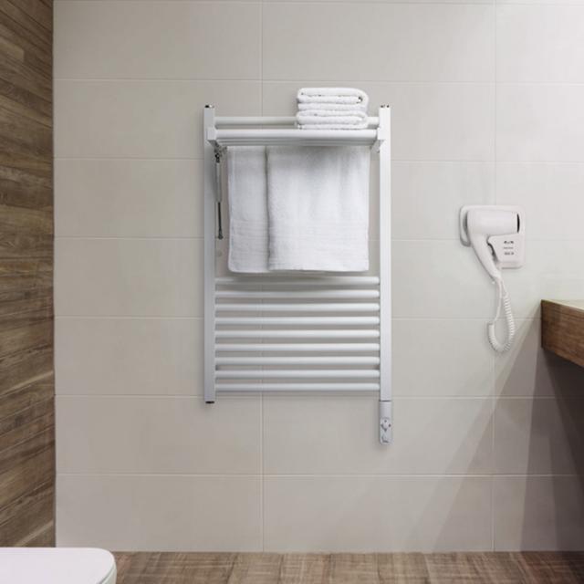 Zehnder Zeno Wing towel radiator for purely electrical operation white, 600 Watt