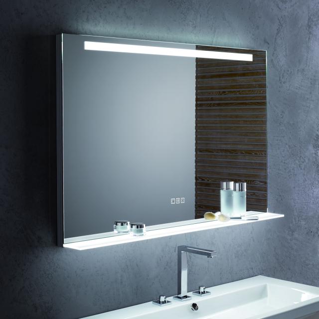 Zierath Garda illuminated mirror with LED lighting and shelf with touch display