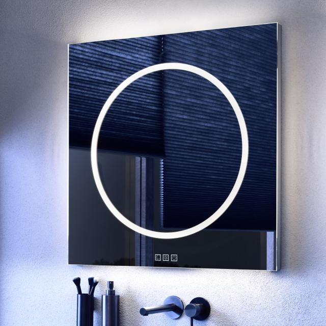 Zierath Moon illuminated mirror with LED lighting with touch display