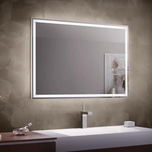 Zierath Visibel illuminated mirror with LED lighting for main light switch, light colour warm white